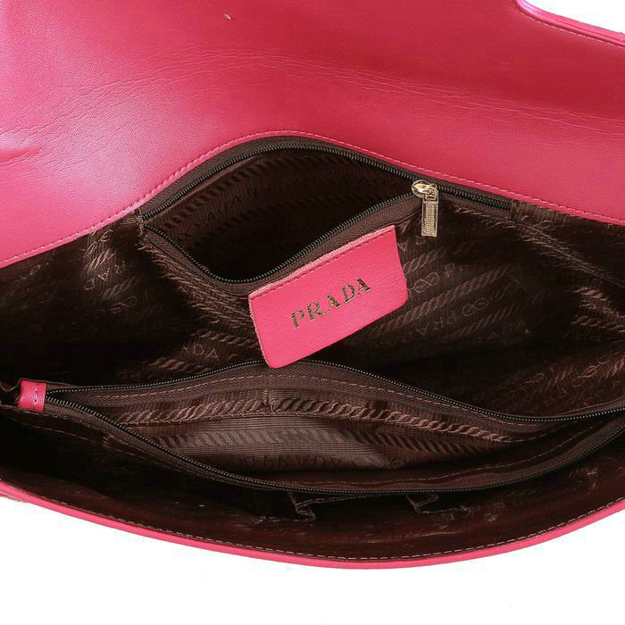 2014 Prada  sheepskin leather shoulder bag T3838 red - Click Image to Close